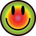 thumbnail image 1 of 4in x 4in Colorful Happy Face Sticker, 1 of 1