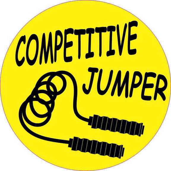 4in x 4in Competitive Jump Roping Sticker Vinyl Sports Jump Rope Car Decal