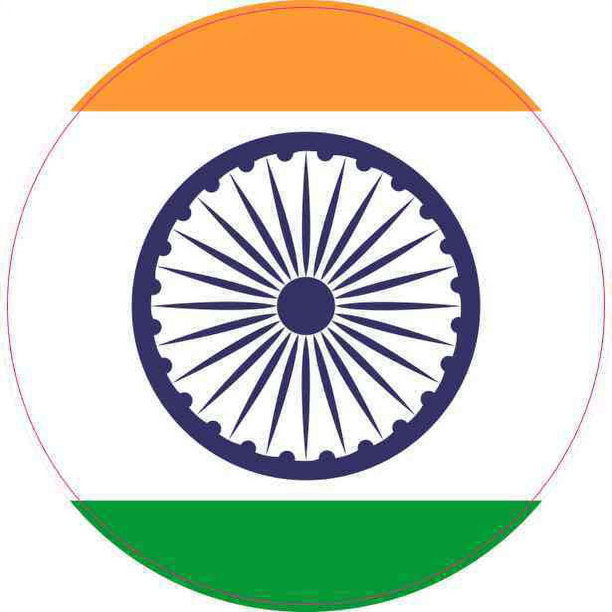 4in x 4in India Flag Sticker Vinyl Luggage Decal Vehicle Bumper