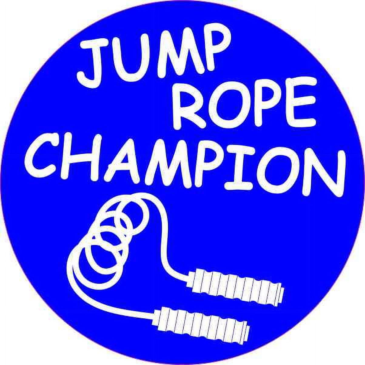 Jump Rope With Label 4in x 4in Jump Rope Champion Sticker Vinyl Sports Jump Rope Car Decal ...