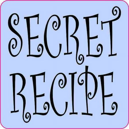4in x 4in Periwinkle Secret Recipe Sticker