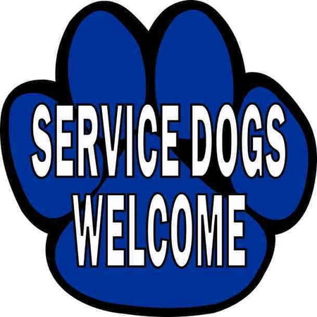 4in x 4in Service Dogs Welcome Sticker