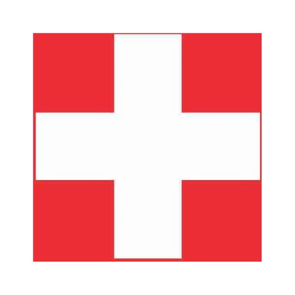 4in x 4in Swiss Flag Magnet