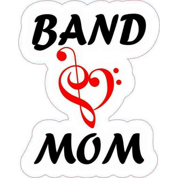 4in x 5in Red Band Mom Sticker