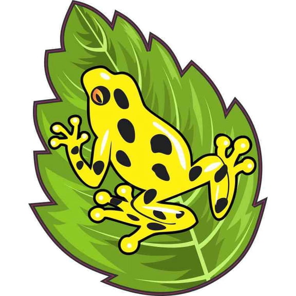 4in x 5in Yellow Poison Dart Frog Sticker