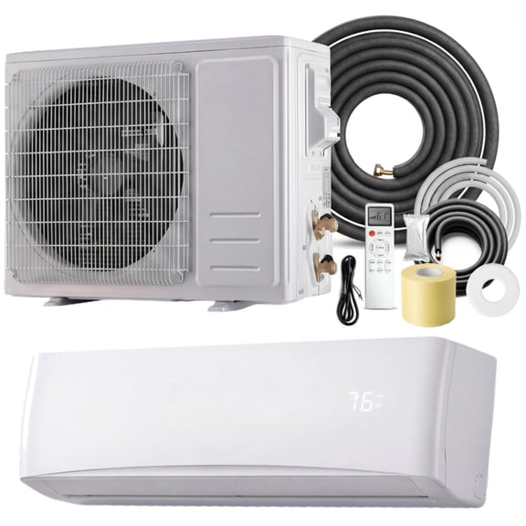 4in1 12000 BTU Mini Split Air Conditioner & Heat Pump17 SEER2 115V Ductless Inverter System with WiFi, R32 Refrigerant,