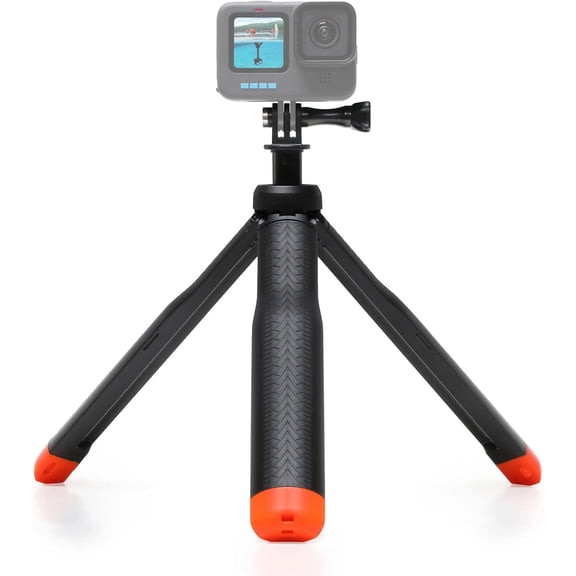 4in1 Floating Selfie Stick Tripod for GoPro Hero 13 12 11 10 9 8 7 6 5 4 3, Max, , Osmo Action 3/4/5 Pro Camera - As Waterproof Extension Monopod Pole Floating Handle Grip Tripod Stand