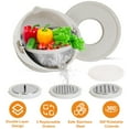 thumbnail image 1 of 4in1 Kitchen Colander w/ Mixing Bowl Set  Food Strainers Stainless Steel Colanders Set Beige, 1 of 7