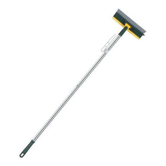 4in1 Window Screen Cleaning Brush Scraper Multi Tool,Dry Wet Detail Cleaner Soft Bristles Plus Scraper Removes Track Grime,Hangable Compact Storage,For Windows Car Vents Shower Door Home-Green