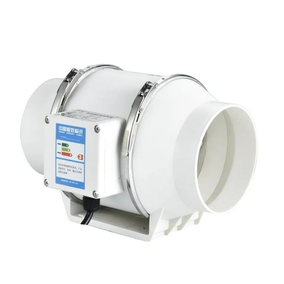 4inch Exhaust Fans Home Silent Inline Pipe Duct Fan Bathroom Extractor Ventilation Kitchen Toilet Wall Air Clean Ventilator ,Easy to Use - 6INCH_WHITE