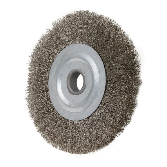 4inch Flat Crimped Stainless Steel Wire Wheel Brush for Rust Removal 5/8In Bore