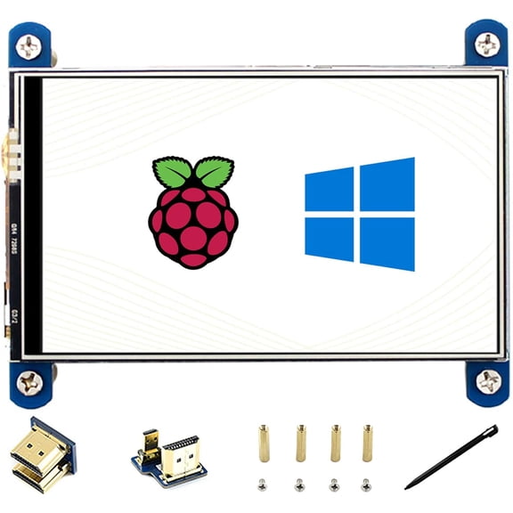 4inch HDMI LCD Compatible with 5/4B/3B+/3B/Zero W/Zero 2W, 480x800 Resolution IPS Display Resistive Touch Screen, Support Windows 11/10 / 8.1/8 /7
