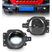 4inch LED Fog Lights Front Bumper Accessories White LED Compatible with 2018-2023 Wrangler JL JLU Unlimited Sport Rubicon Sahara Gladiator with 2 Pairs Mounting Brackets