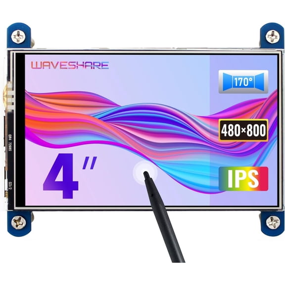 4inch Resistive Touch Screen LCD 480800 HDMI IPS Display Compatible with 4B/3B+/3A+/3B/2B/1B+/1A+/Zero 2 W/Zero W/Zero Works as a Computer Monitor (No Touch)