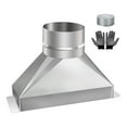 thumbnail image 1 of Strong Rustproof Microwave Ventilation Transition Set 4inch Round Steel Duct Connector for 3.25x10 Exhaust System, 1 of 9