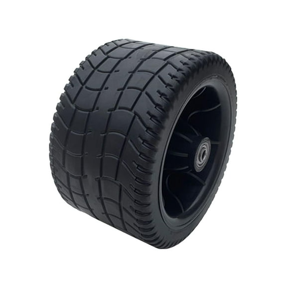 4inch Wide Wagon Cart Wheel PP Tires Black for Hand Trucks and Yard Trailers