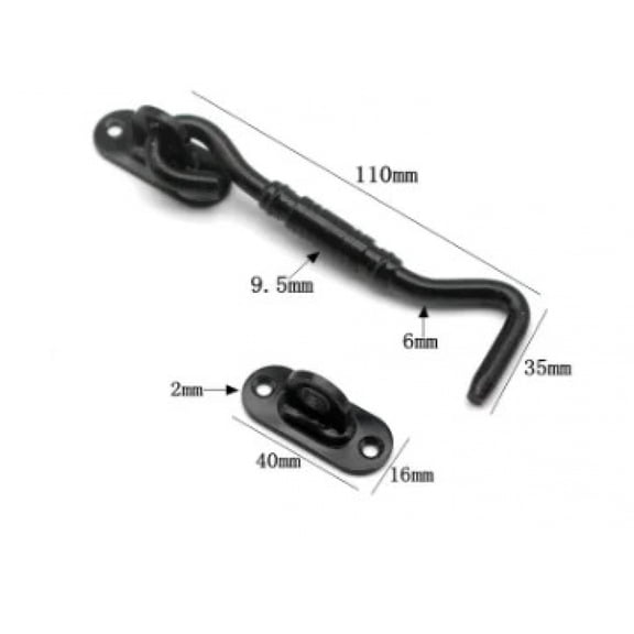 4inch Window Door Bolt Door Lock Safety Switch Stainless Steel Cabin Window Hook Door Eye Latch Silent Catch Holder