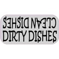 thumbnail image 1 of 4inx2in Clean Dishes Dirty Dishes Magnet Vinyl Magnetic  Kitchen Sign, 1 of 1