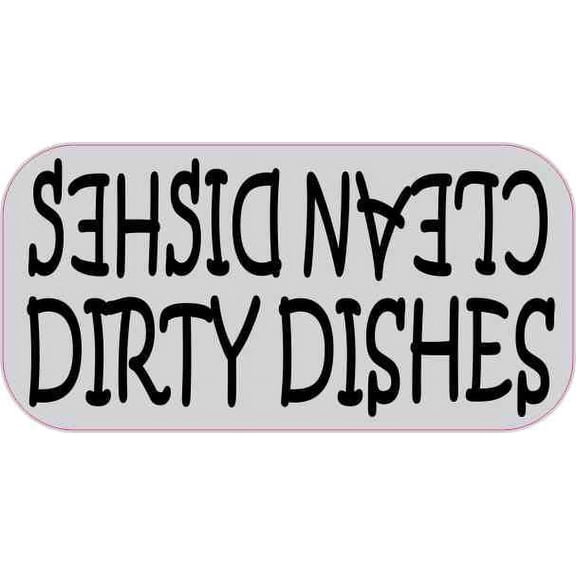 4inx2in Clean Dishes Dirty Dishes Magnet Vinyl Magnetic  Kitchen Sign