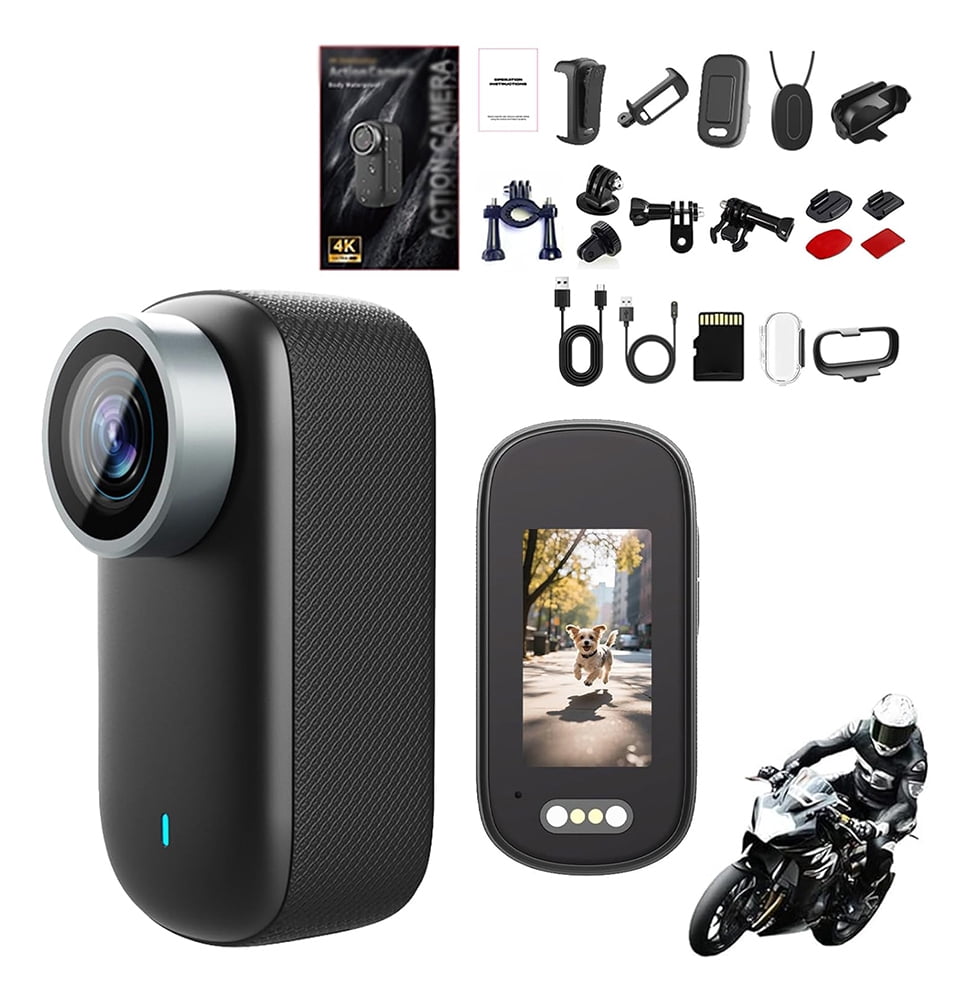 4k HD Mini Thumb Action Camera, Ultra Wide Angle Waterproof Wearable, Small Pro Capture Camera, with Night Vision, Audio & Video Recording, Used for Recording Skiing, Cycling and Hiking