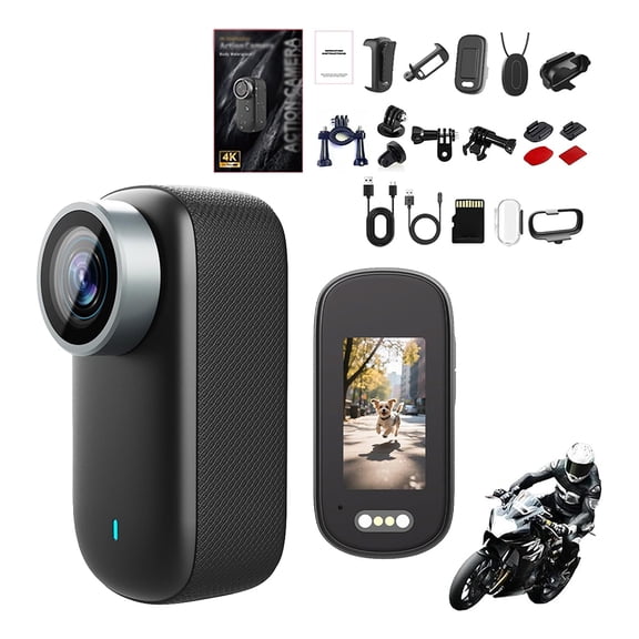 4k HD Mini Thumb Action Camera, Ultra Wide Angle Waterproof Wearable, Small Pro Capture Camera, with Night Vision, Audio & Video Recording, Used for Recording Skiing, Cycling and Hiking