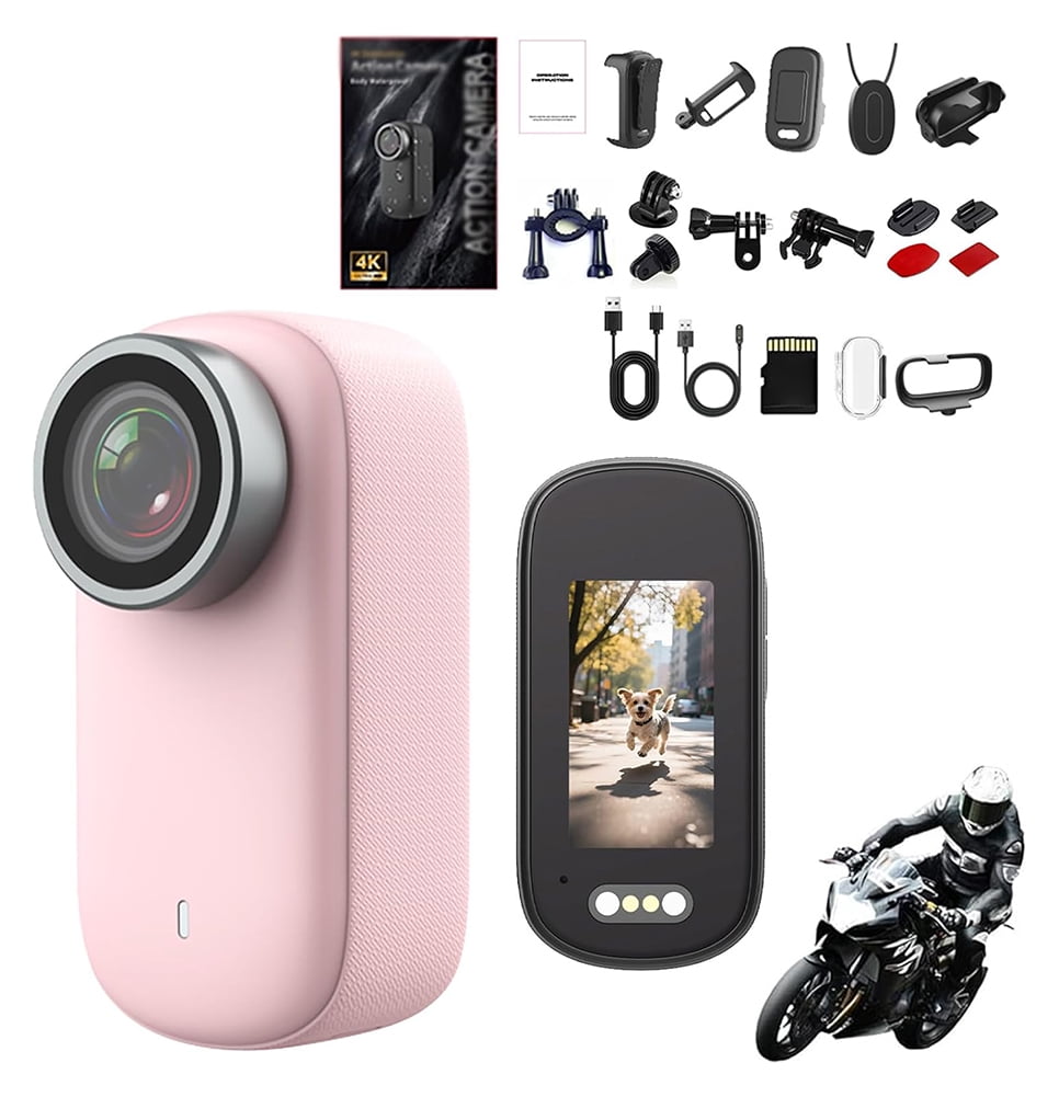4k HD Mini Thumb Action Camera, Ultra Wide Angle Waterproof Wearable, Small Pro Capture Camera, with Night Vision, Audio & Video Recording, Used for Recording Skiing, Cycling and Hiking