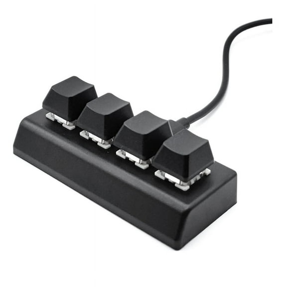 4key Mini Mechanical Keyboard One Click Full Selection Copy Paste Office Gaming Drawing Switch Keys Portable Keyboard A