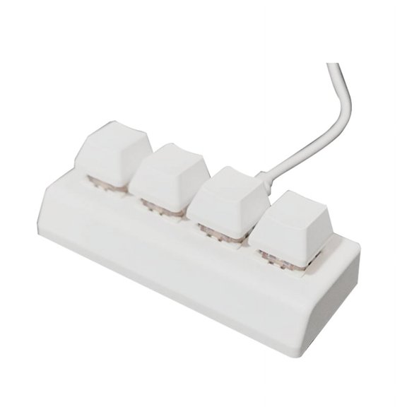4key Mini Mechanical Keyboard One Click Full Selection Copy Paste Office Gaming Drawing Switch Keys Portable Keyboard B