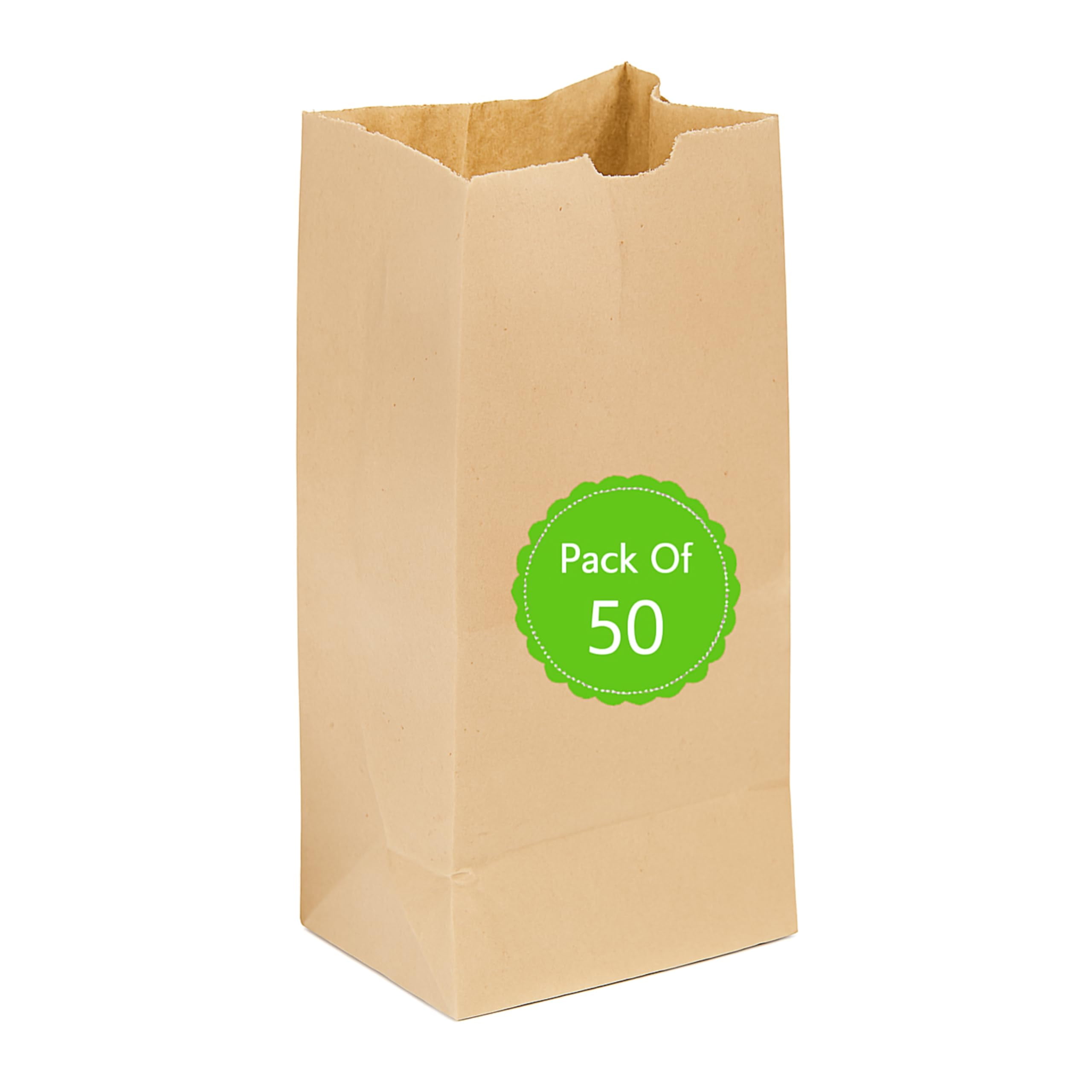 50 Count - White Paper Bags For Packing Lunch & Snacks - Blank White Lunch Bags Paper For Arts & Crafts Projects - View #11