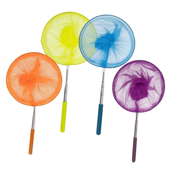 4pack Butterfly Catcher Catching Dragonflies Net Colorful Fish Catcher Net for Outdoor and Fish Exploration