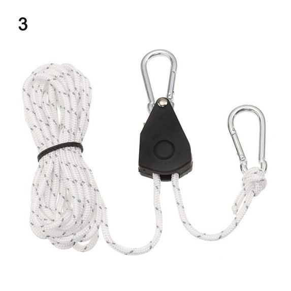 4m Length Awning Wind Rope Lights Lifting Fixed Buckle Pulley Tent Rope Tensione Ratchet Hangers Adjustable Rope Fastener 3