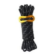 thumbnail image 1 of 4m Outdoor Guy Lines Tent Cords Lightweight Camping Rope with Aluminum Guylines Adjuster Tensioner for Tent Tarp, Canopy Shelter - Black, 1 of 10