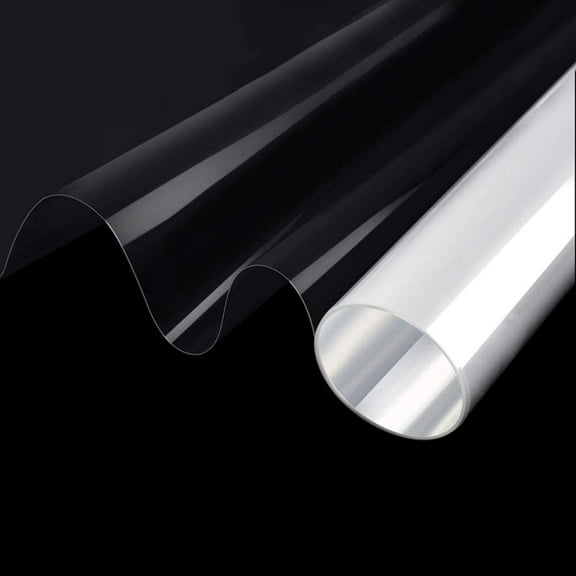 4mil 0.1mm Thickness Clear Security and Safety Window Film Shatterproof Glass Protective Vinyl Adhesive Explosion-Proof Tranparent Window Sticker Film, 17.7Inch x 10Feet