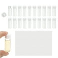 thumbnail image 1 of 4ml Clear Glass Vials, 20Pcs Sample Vials with Screw Cap Reagent Media Bottle with Labels Leak-Proof Liquid Sample Glass Vial for Lab Laboratory, 1 of 6