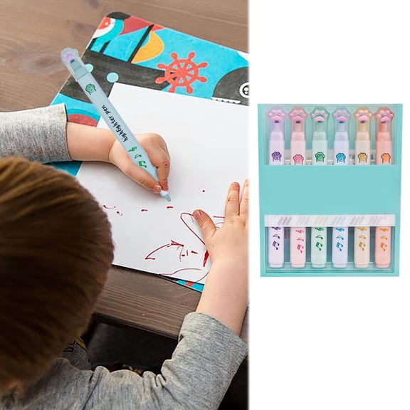 4ml Highlighters for and Craft with Chisel Tips Assorted Candy Colors Highlight Pens for Projects 6PCS, 15cm, White