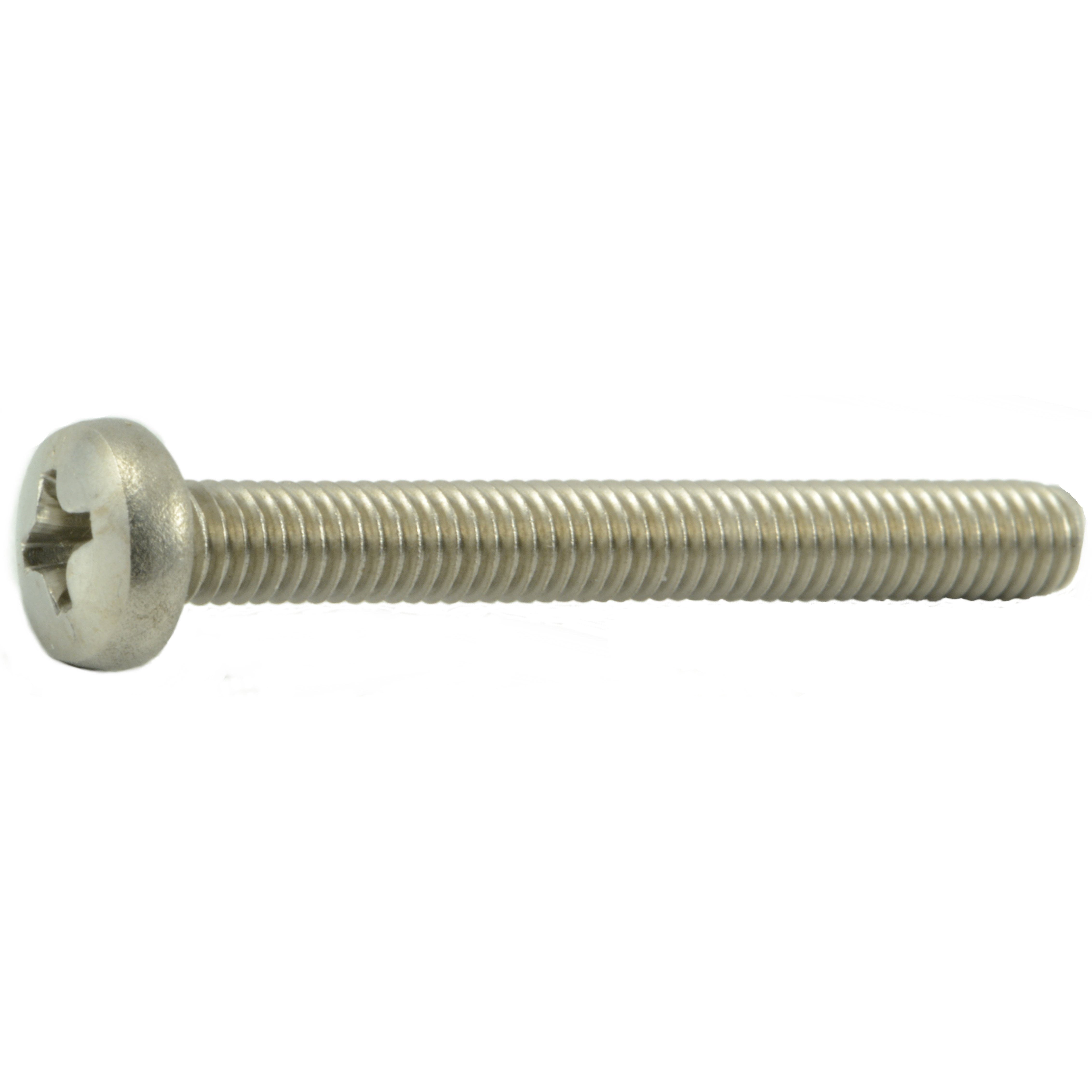 4mm-0.7 x 35mm A2 Stainless Steel Coarse Thread Phillips Pan Head Machine Screws