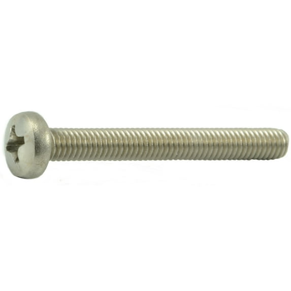 4mm-0.7 x 35mm A2 Stainless Steel Coarse Thread Phillips Pan Head Machine Screws