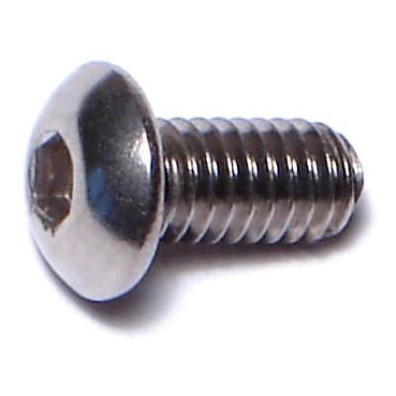4mm-0.7 x 8mm A2 Stainless Button Head Hex Socket Cap Screws (10 pcs.)