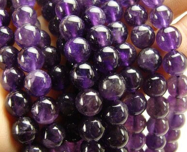 GIFTSJOY 4mm 15.5" High Quality Amethyst Round Beads Genuine Gemstone Natural Jewelry Making