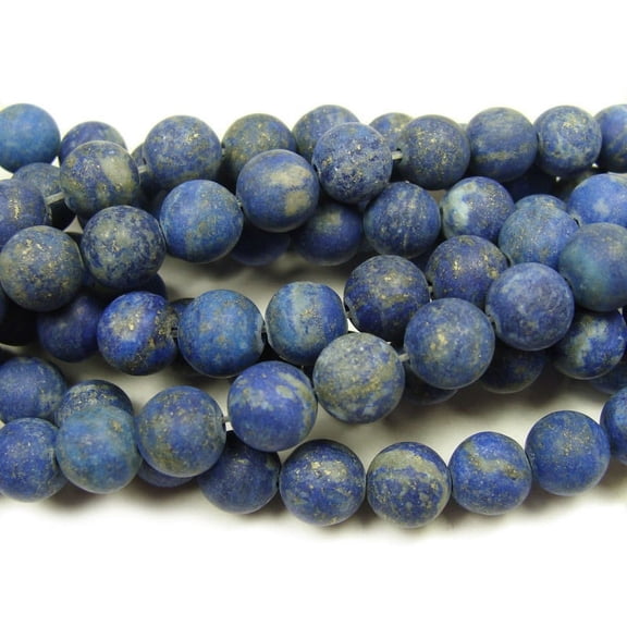 4mm 15.5" High Quality Lapis Matte Round Beads Genuine Gemstone Natural Jewelry Making
