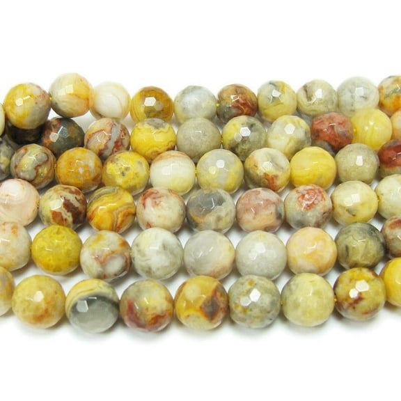 4mm 15.5 Inches Crazy Lace Agate Faceted Round Beads Genuine Gemstone Natural Jewelry Making