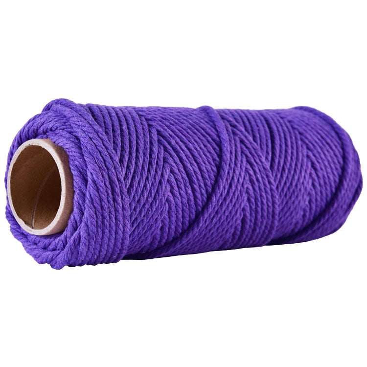 4mm 54 Yards Macrame Cord Cotton Rope String Crafts DIY Colored Thread ...