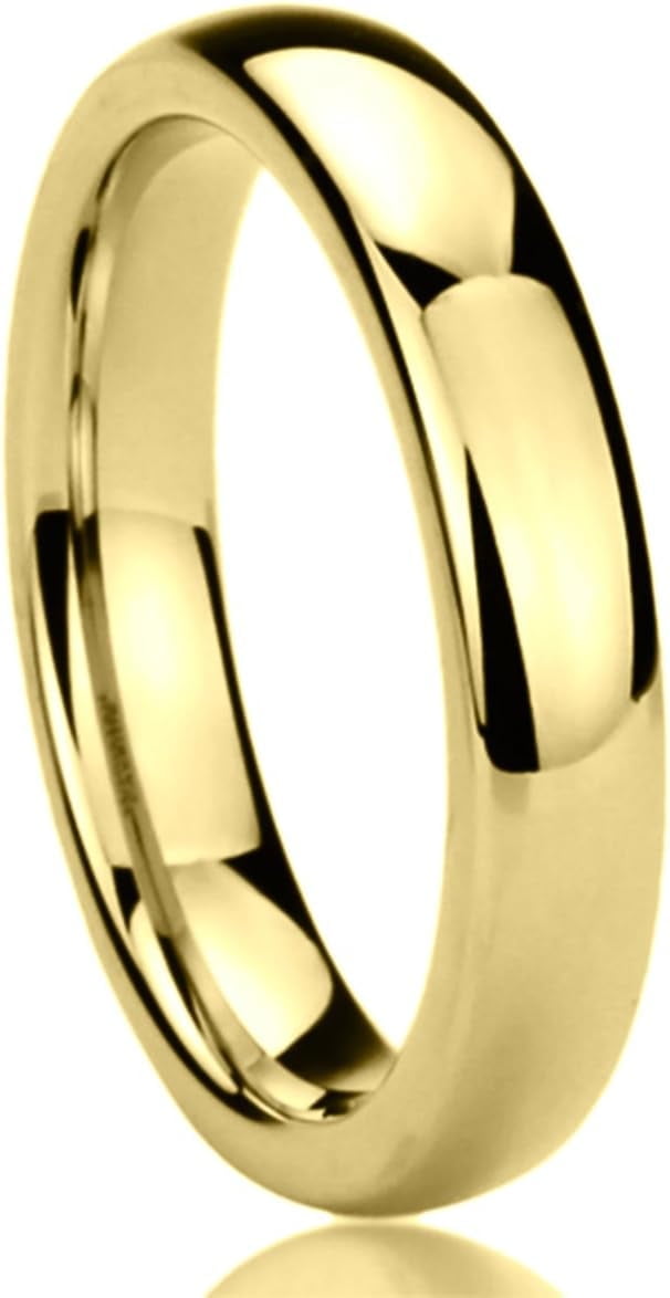 Tungsten Wedding Band Ring - 4mm, 6mm, 8mm Widths, Dome Polished, Engraved "I Love You", Comfort Fit, Sizes 3-17 For Men & Women - View #2