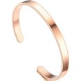 thumbnail image 1 of 4mm 6mm Width Stainless Steel Classic Simpe Plain Open Cuff Bangle Bracelet, 1 of 2