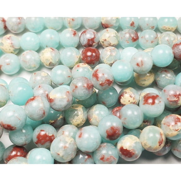 4mm Arctic Blue Imperial Jasper Round Beads ForJewelry Making