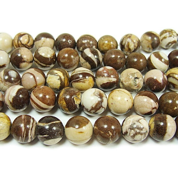 4mm Australian Zebra Jasper Smooth Round Beads Genuine Gemstone Natural Jewelry Making
