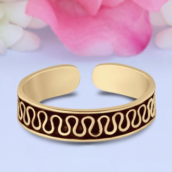 4mm Bali Design Toe Band Ring 925 Sterling Silver Thin Adjustable Stylish Rings For Women
