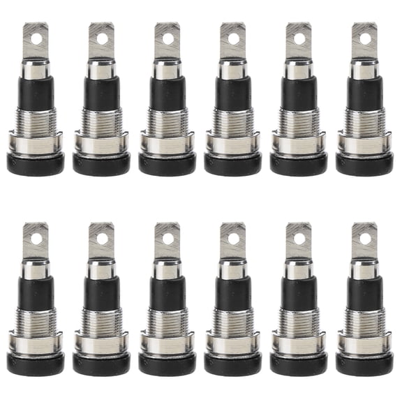 4mm Banana Socket Female Adapter Panel Mount Binding Post 4mm Banana Plug Connectors 30-60VDC 24A 12PCS Set