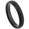 thumbnail image 1 of 4mm Brushed Black IP Plated Classic Domed BandWedding Band Ring For Men Or Ladies, 1 of 7
