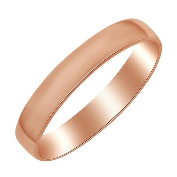 AFFY 4mm Comfort Fit Wedding Band Ring in 10k Rose Gold Ring Size - 4